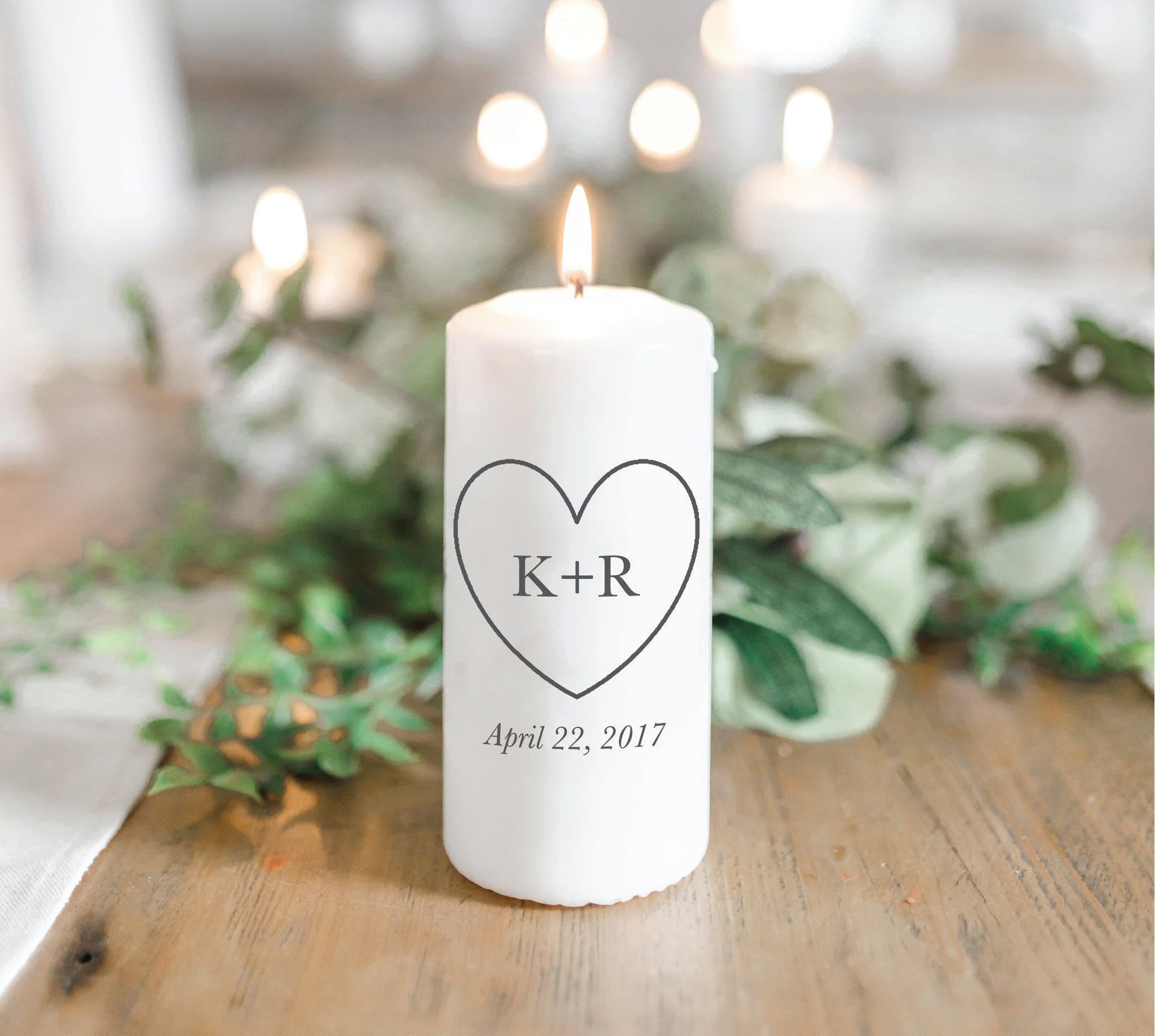 Personalized Candles - Personalized Heart