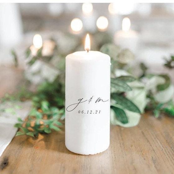 Personalized Candles - Personalized Initials & Special Date
