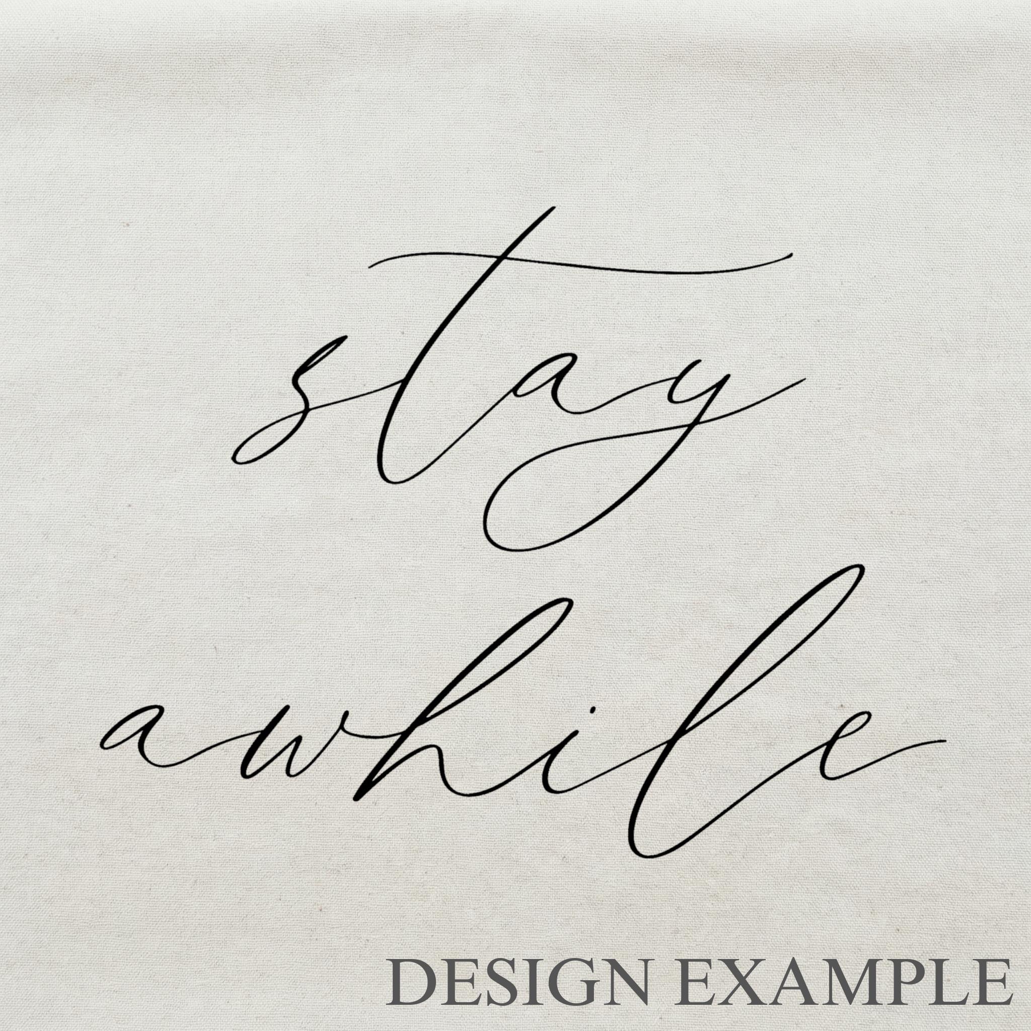 Embroidery Hoops - Stay Awhile