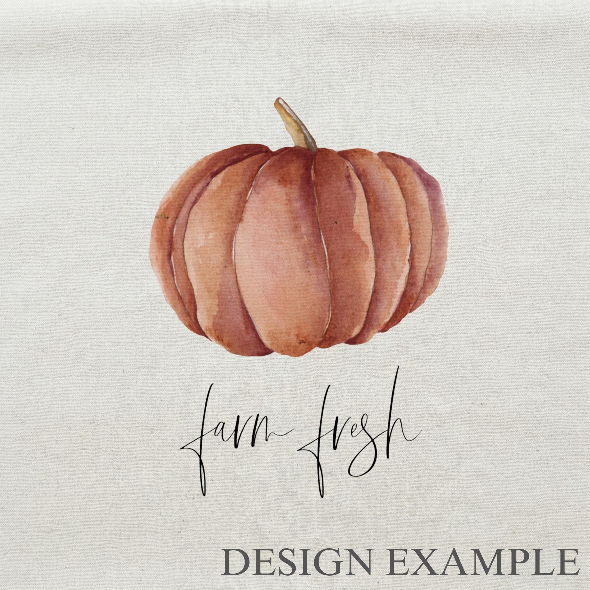 Embroidery Hoops - Farm Fresh Pumpkins Watercolor