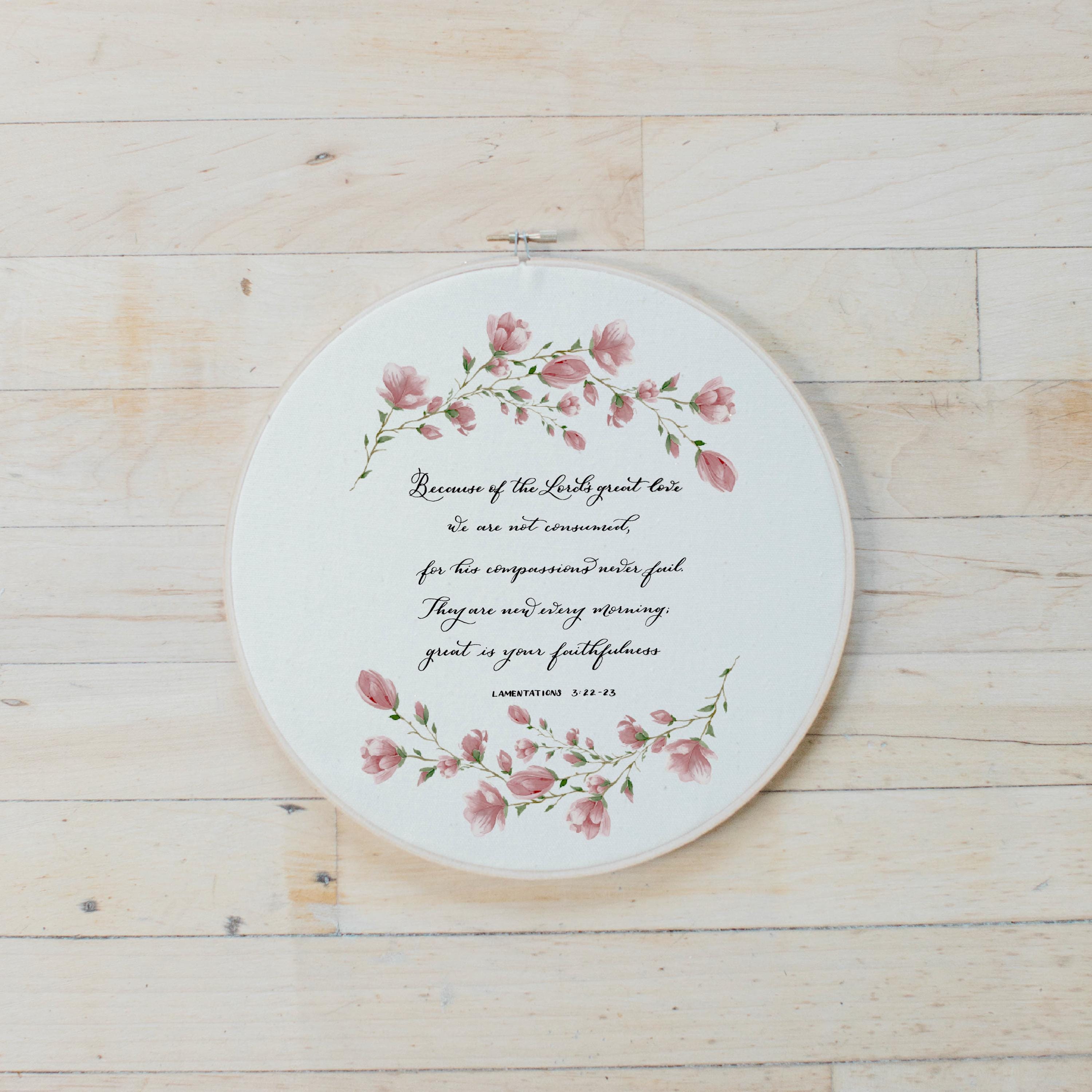 Embroidery Hoops - Lamentations 3