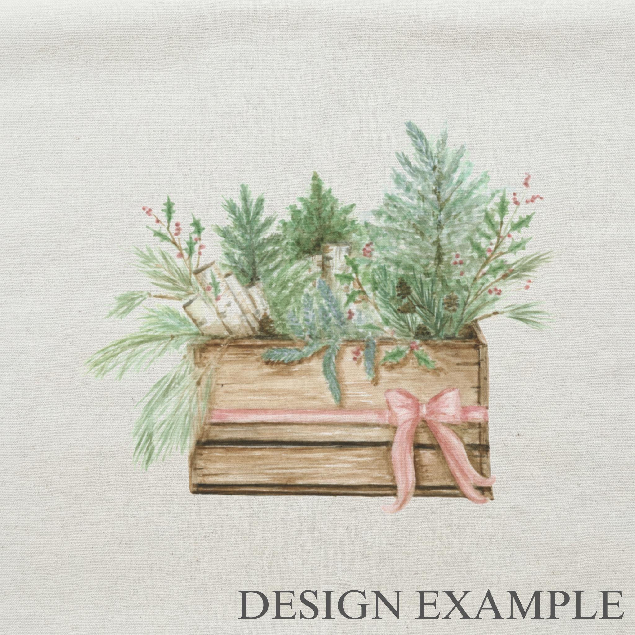 Embroidery Hoops - Greens in Crate Watercolor