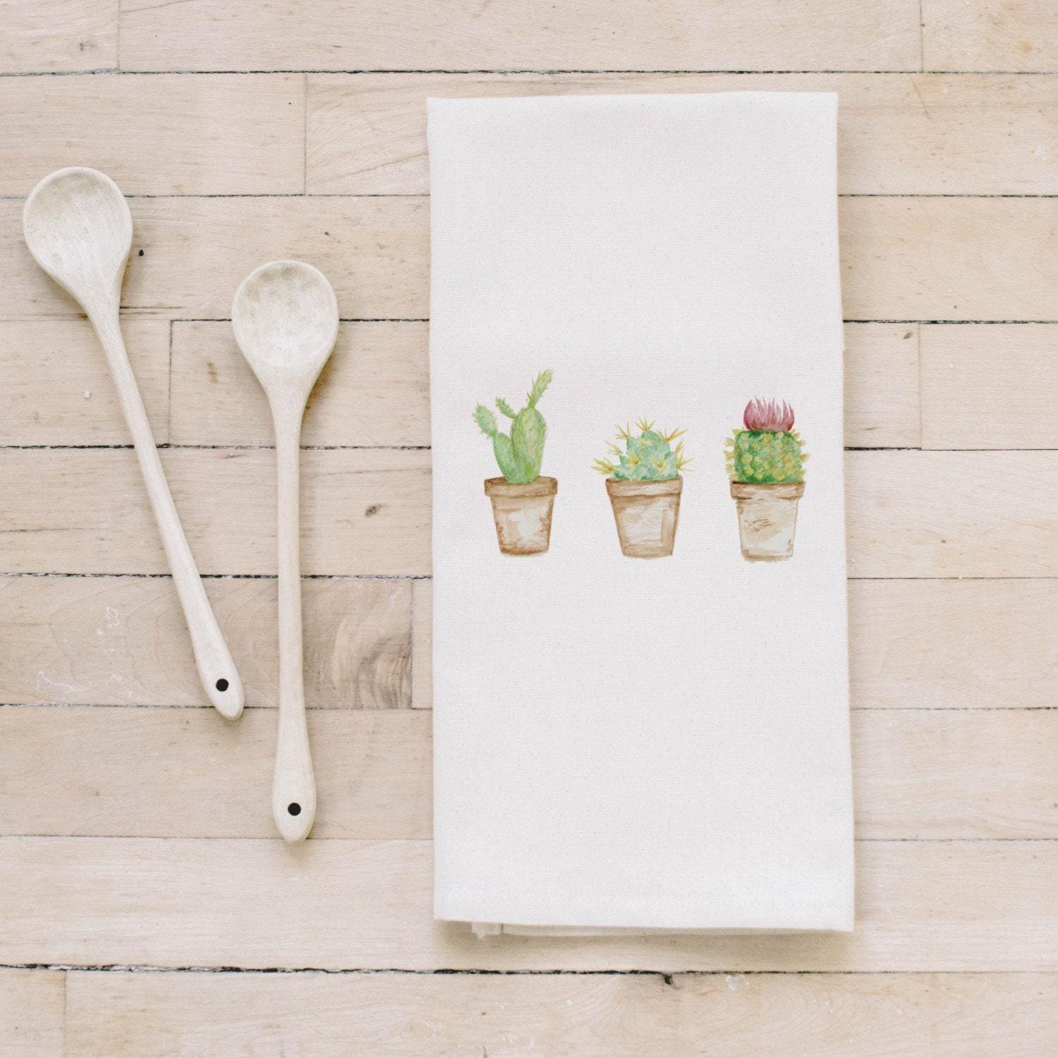 Tea Towel - Cactus Watercolor