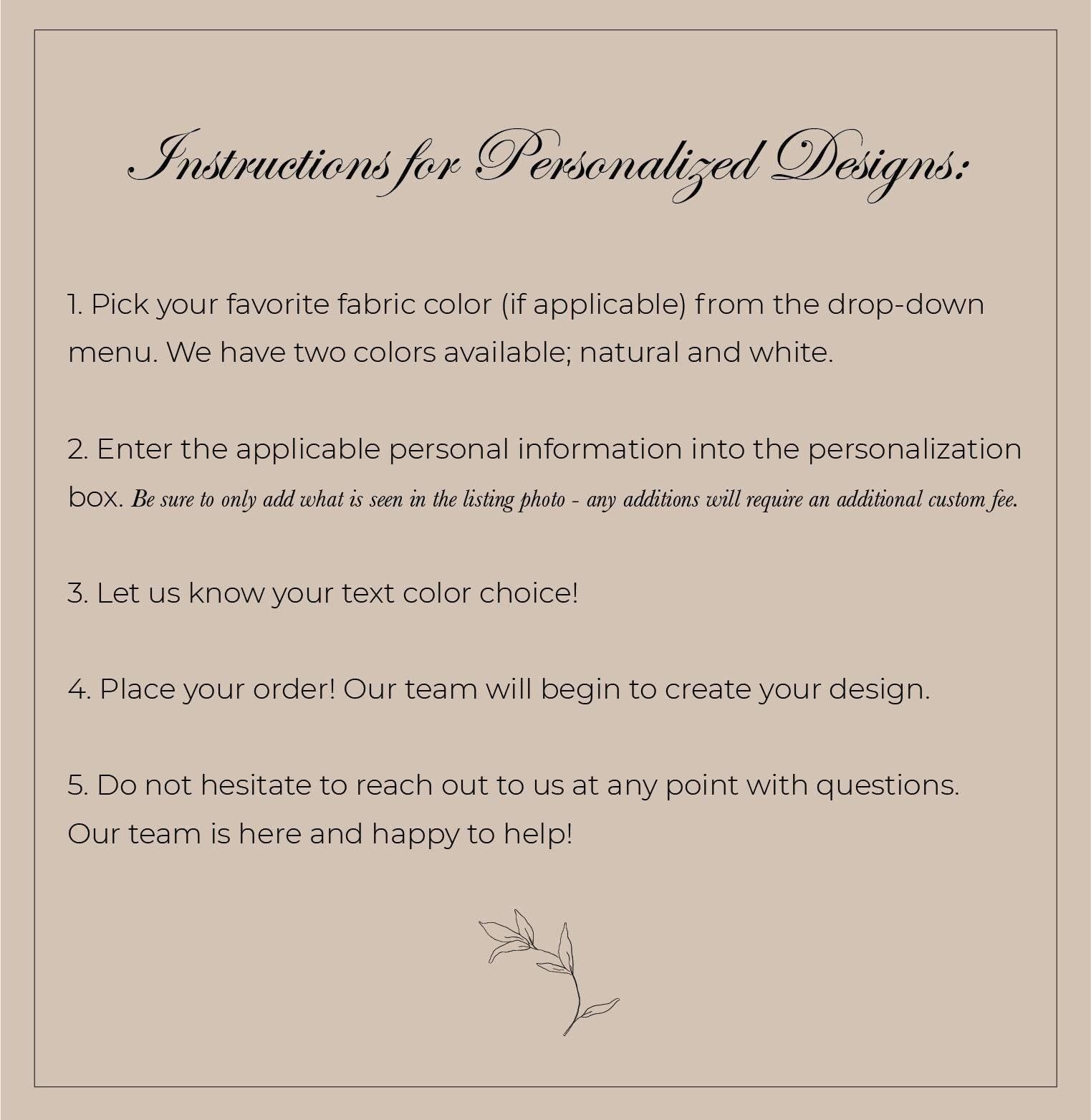 Personalized Tea Towel - Personalized Floral Oval Wreath