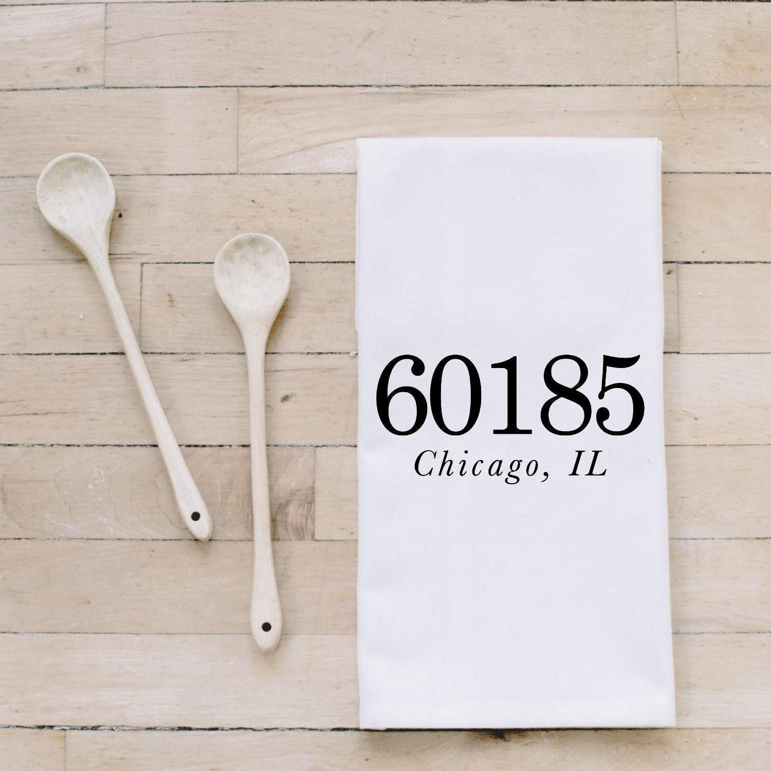 Personalized Tea Towel - Personalized Zip Code