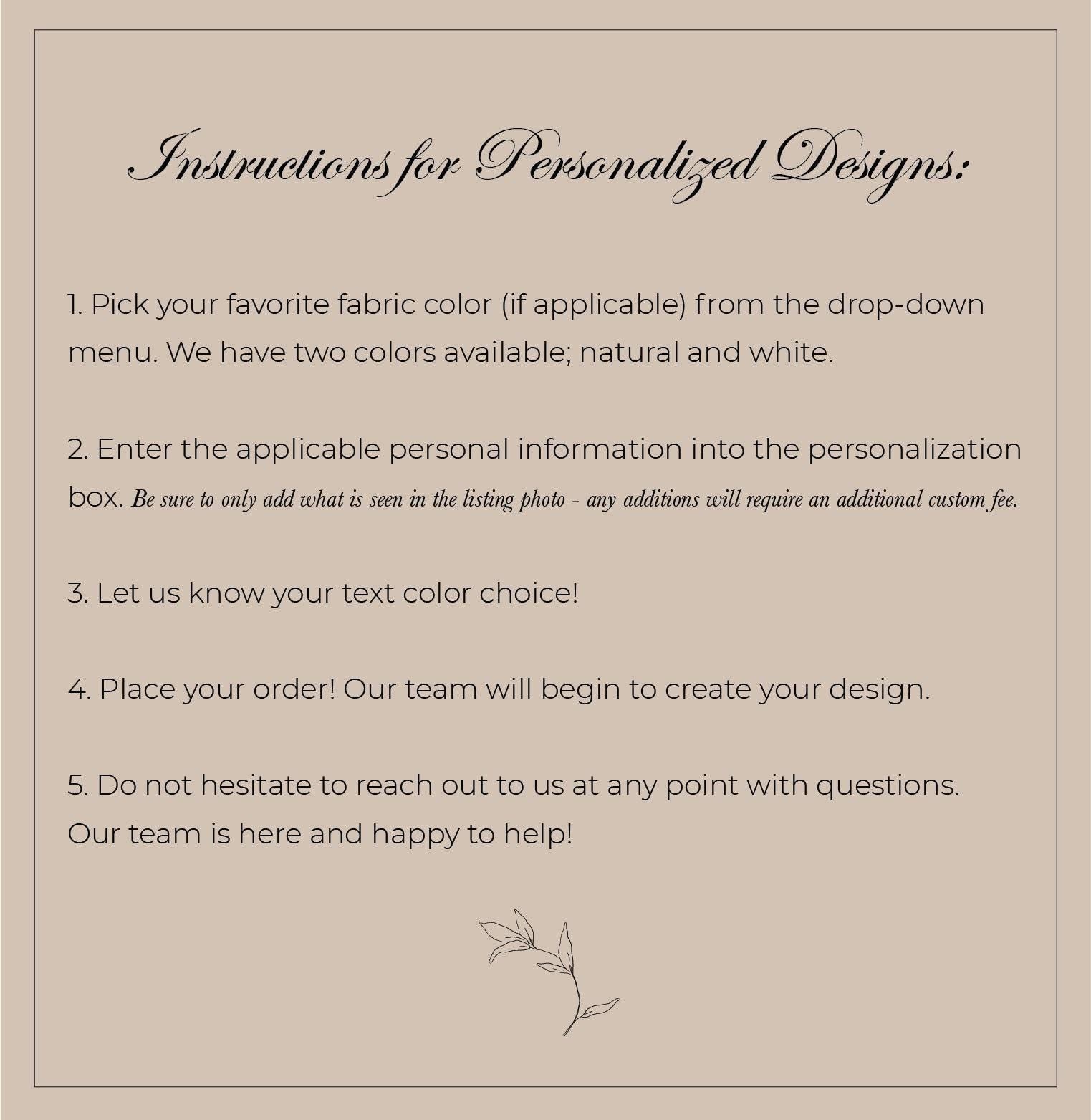 Personalized Tea Towel - Personalized Lettered Address