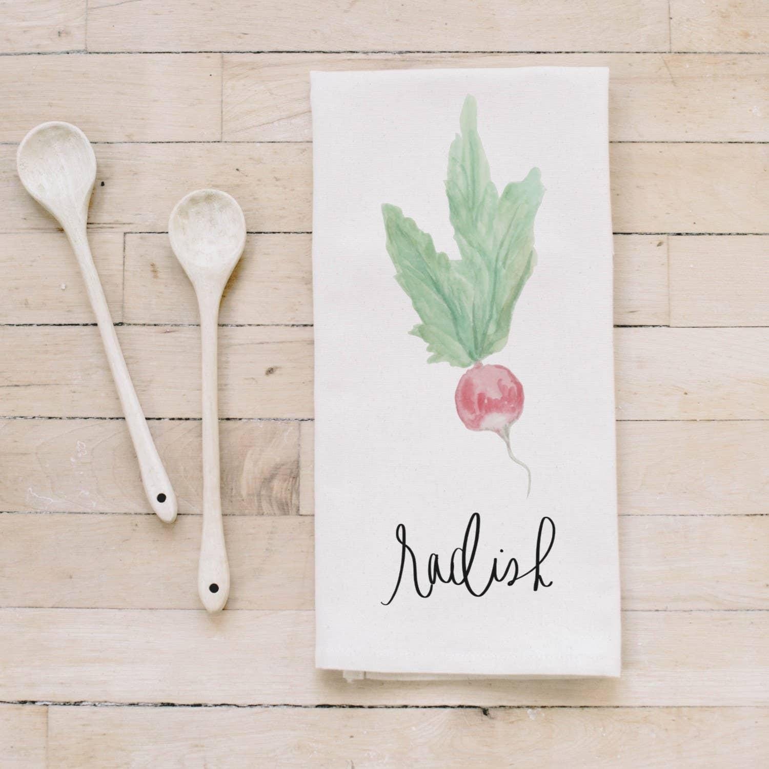 Tea Towel - Radish Watercolor