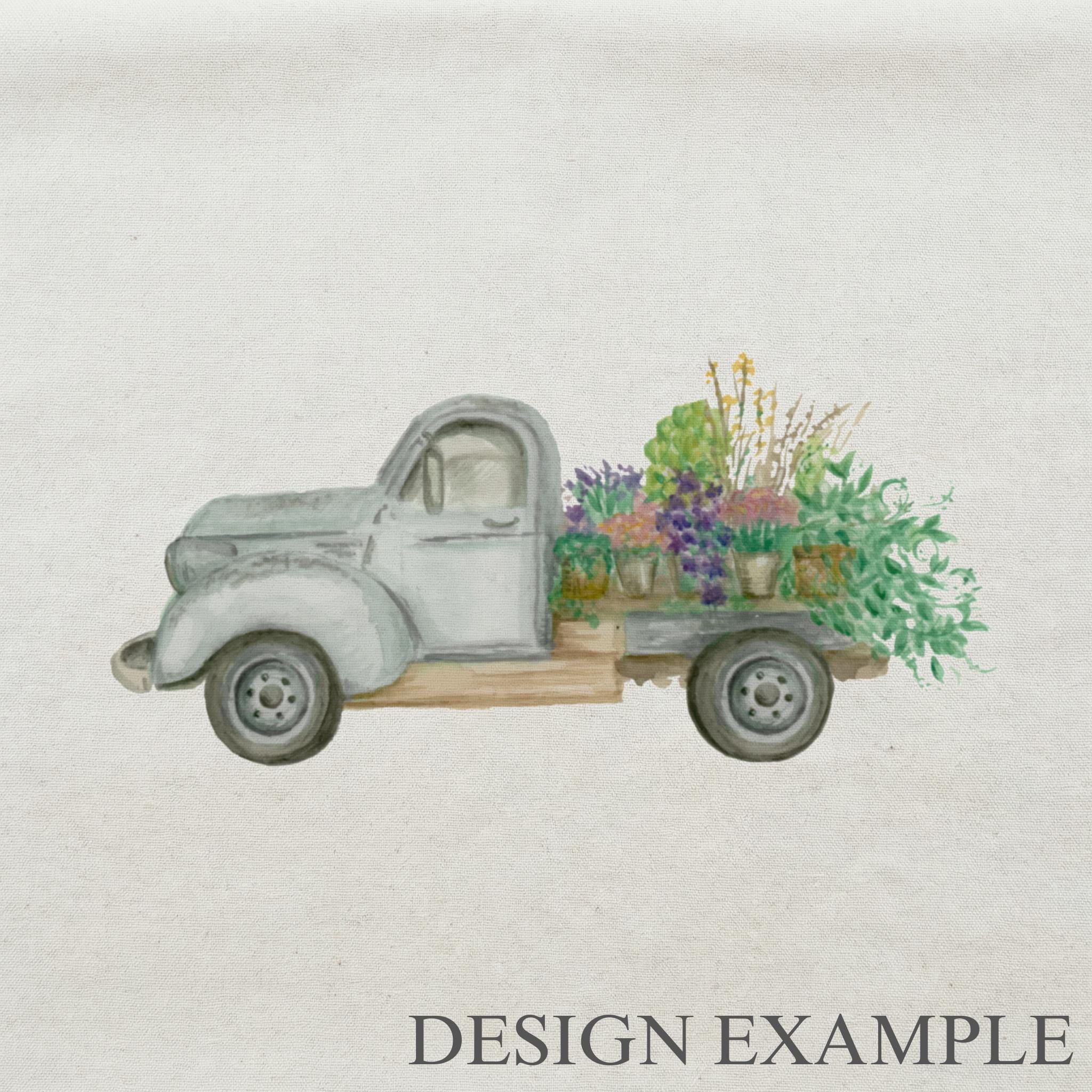 Lumbar Pillows - Floral Truck