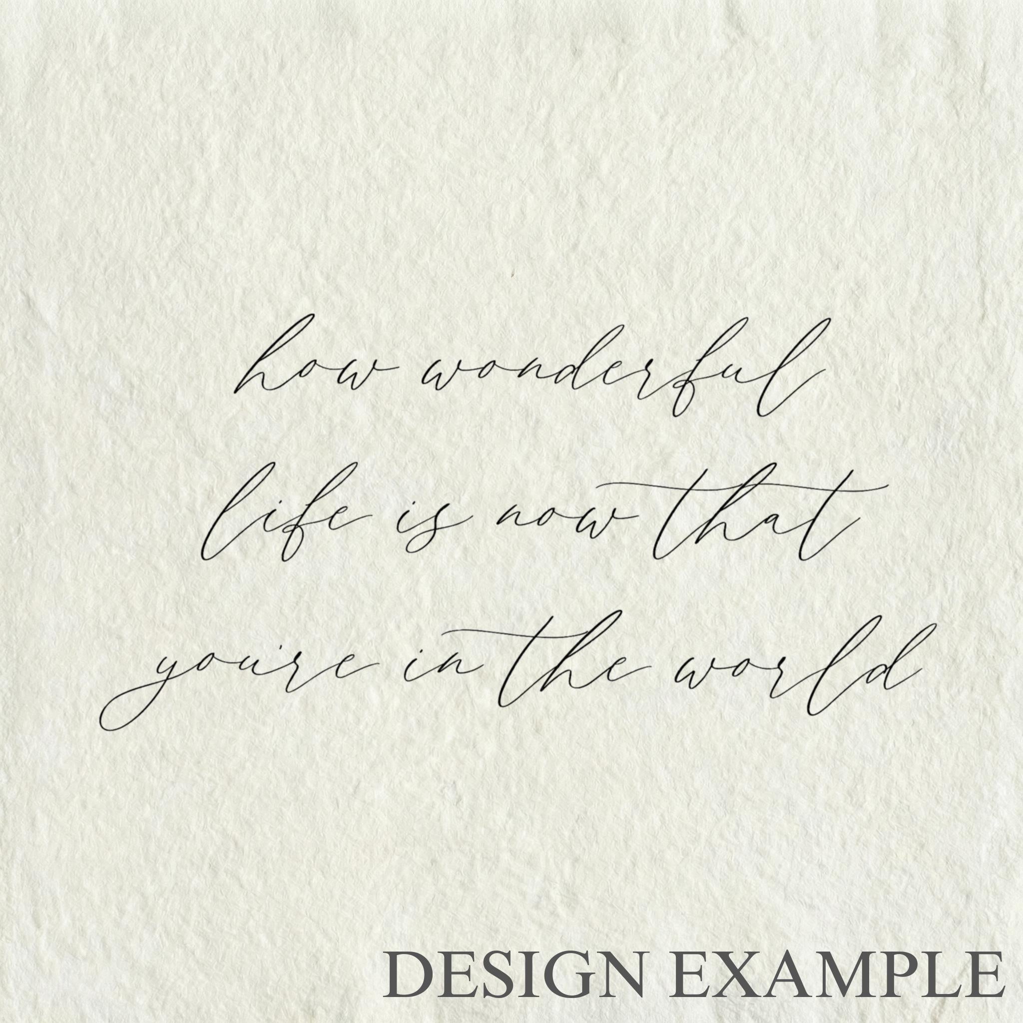 Glass Table Frames & Cards - How Wonderful Life Is Now