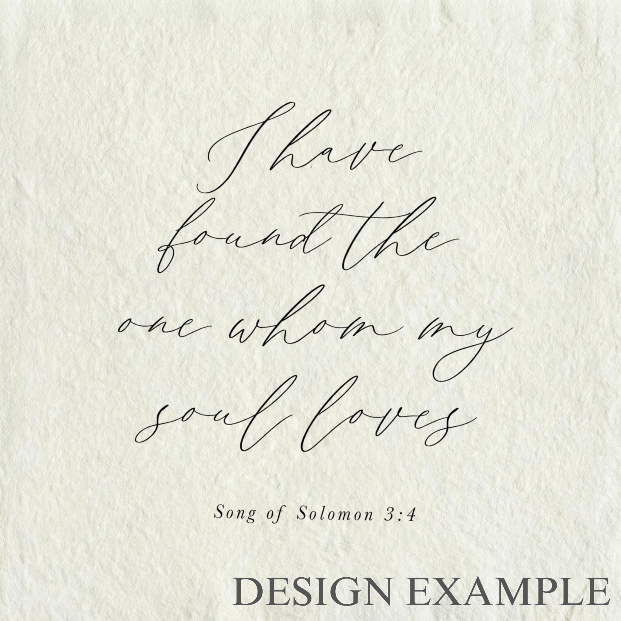 Glass Table Frames & Cards - I Have Found the One Whom My