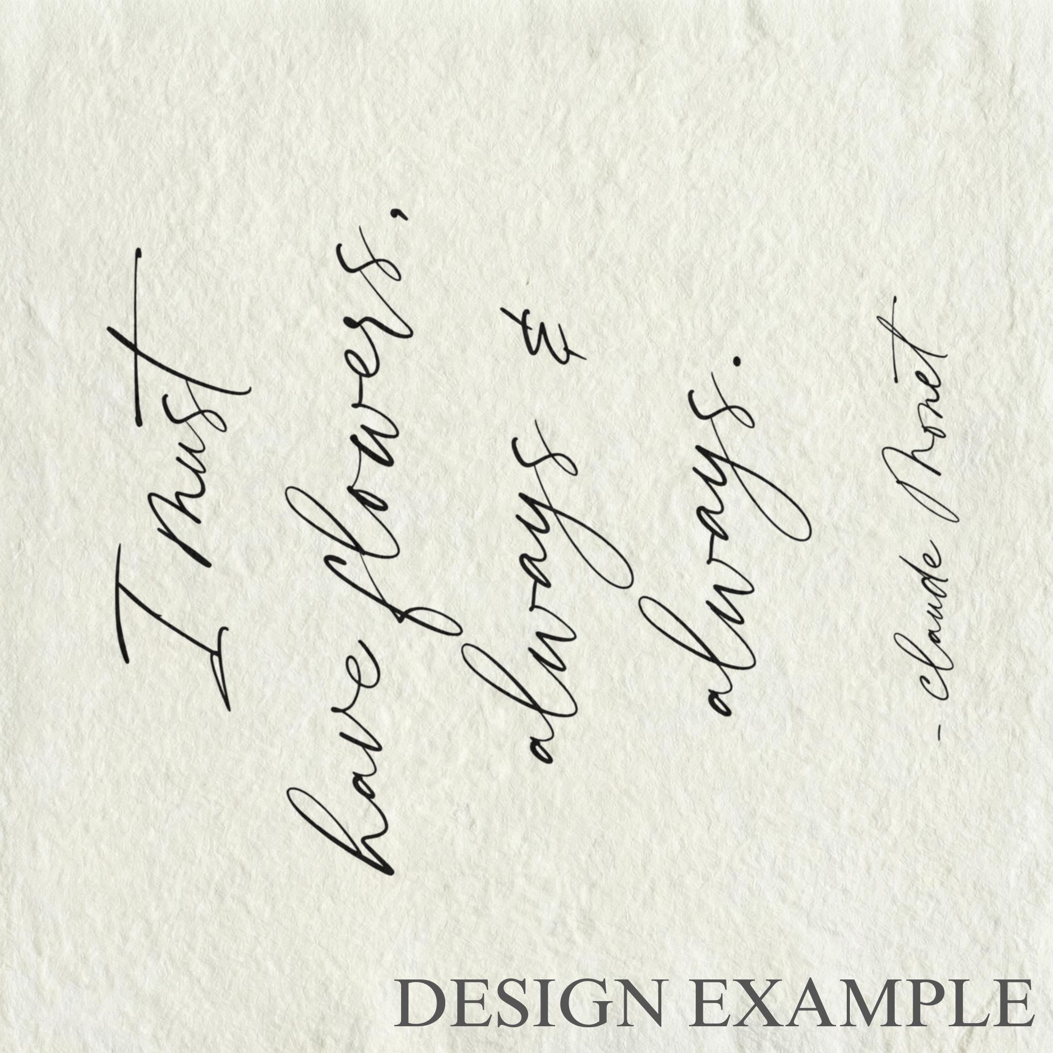 Glass Table Frames & Cards - I Must Have Flowers