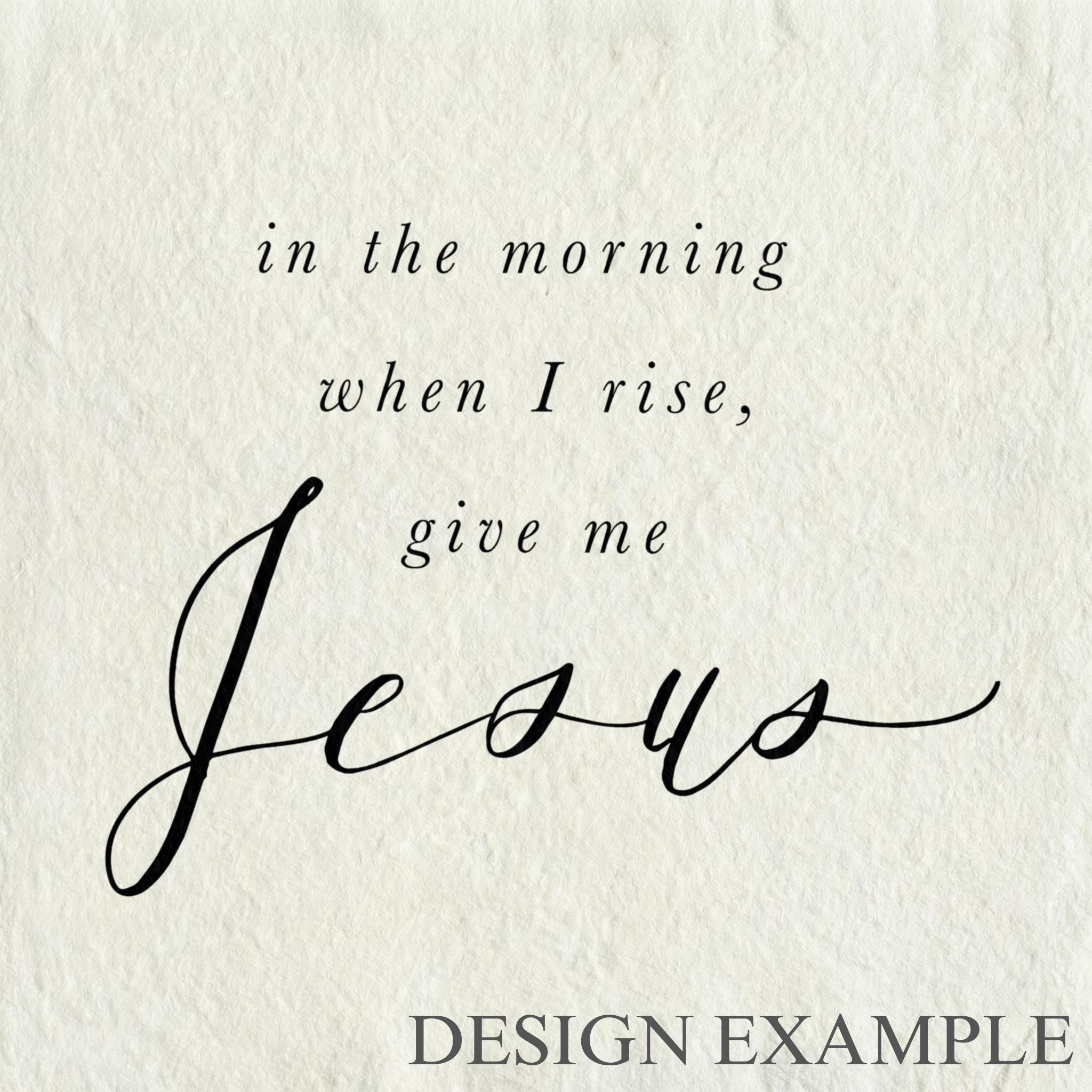 Glass Table Frames & Cards - In the Morning When I Rise