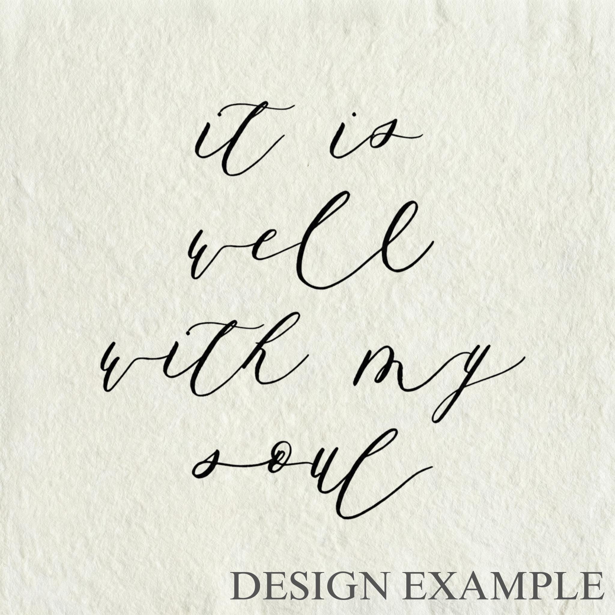 Glass Table Frames & Cards - It Is Well with My Soul