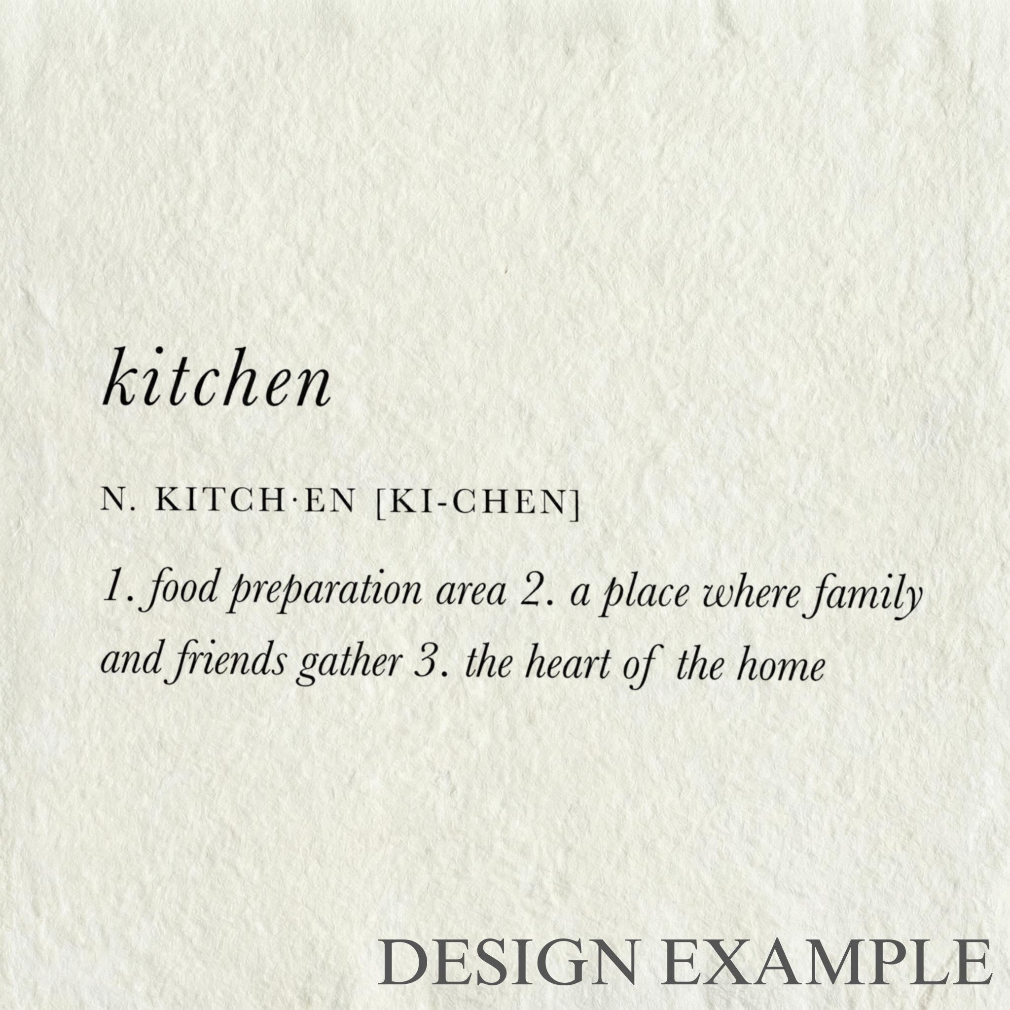 Glass Table Frames & Cards - Kitchen Definition