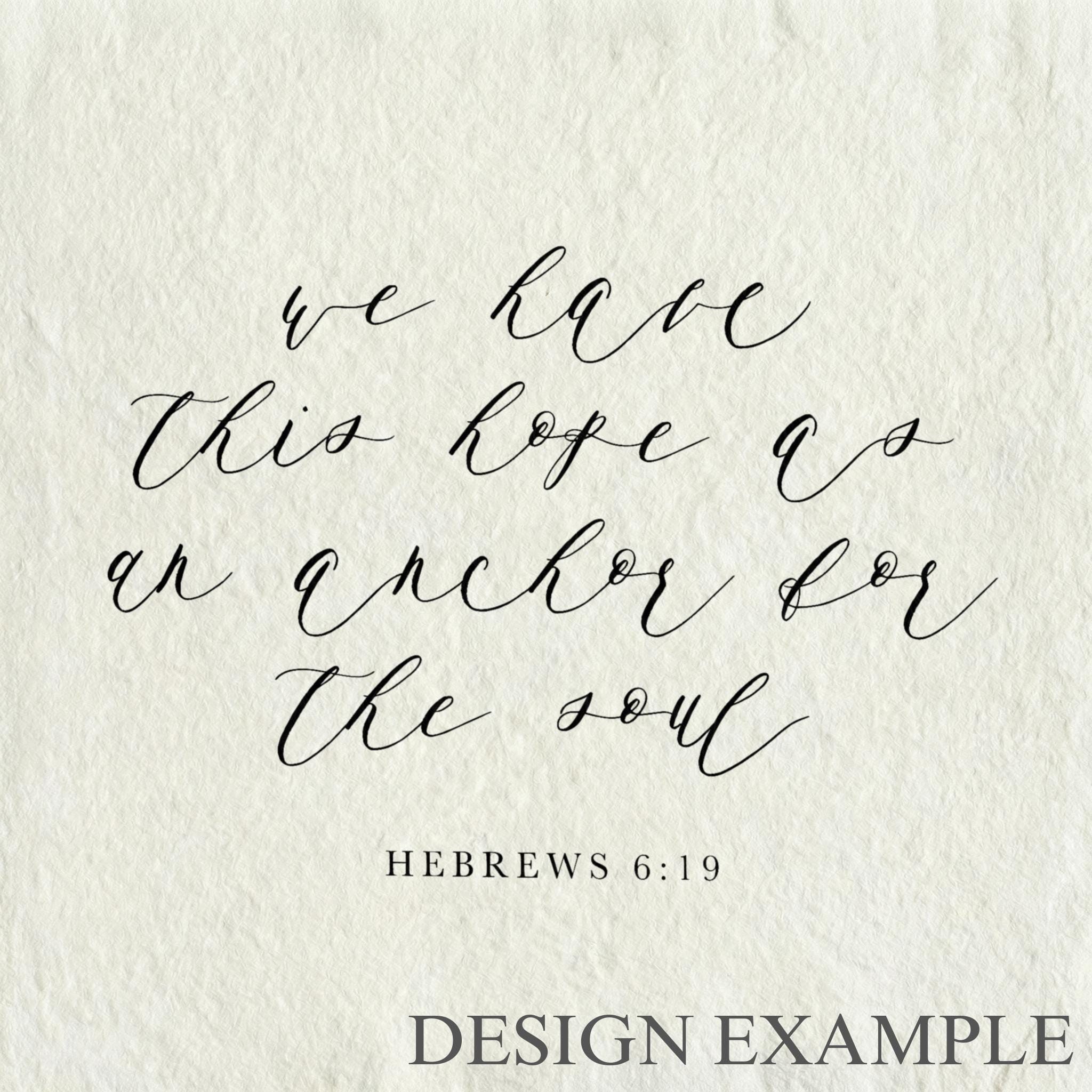 Glass Table Frames & Cards - We Have This Hope