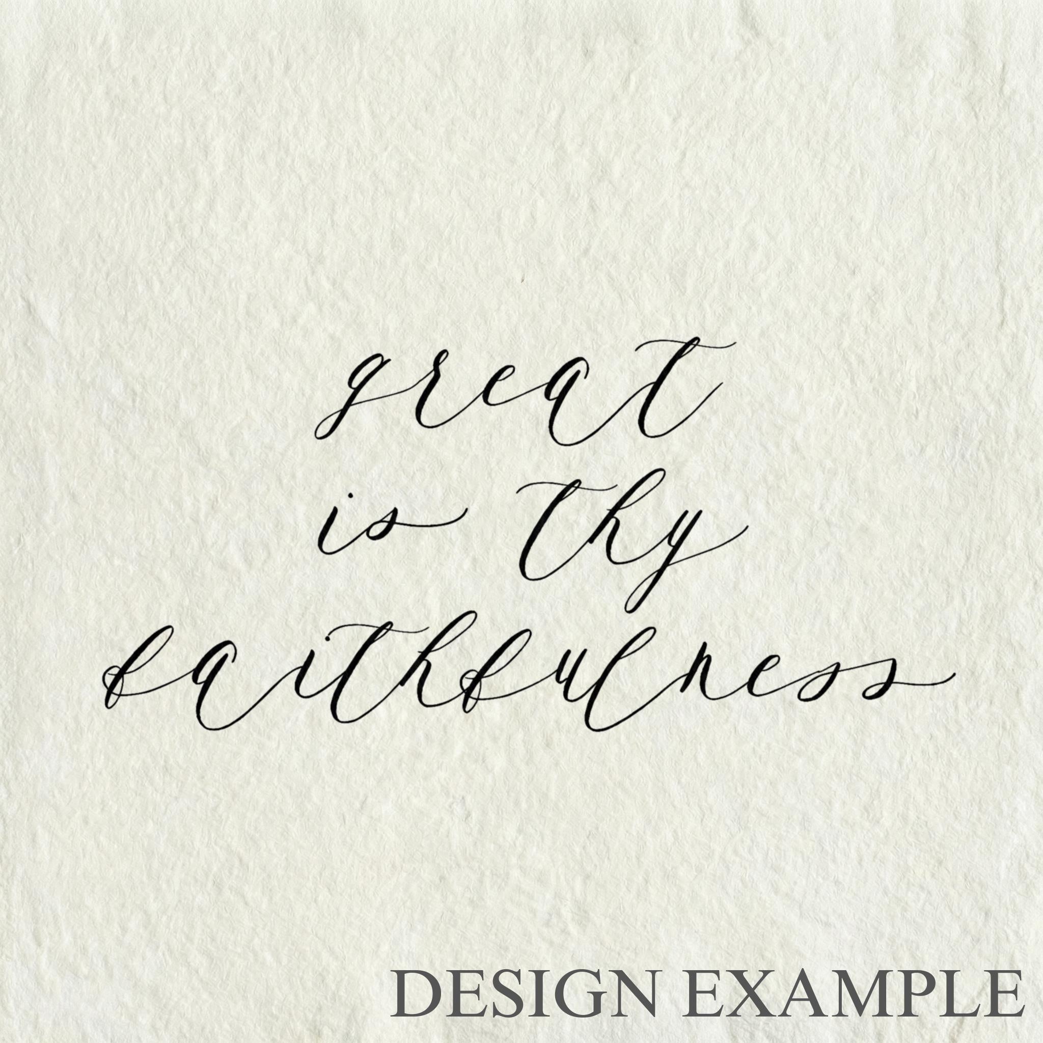 Glass Table Frames & Cards - Great is Thy Faithfulness