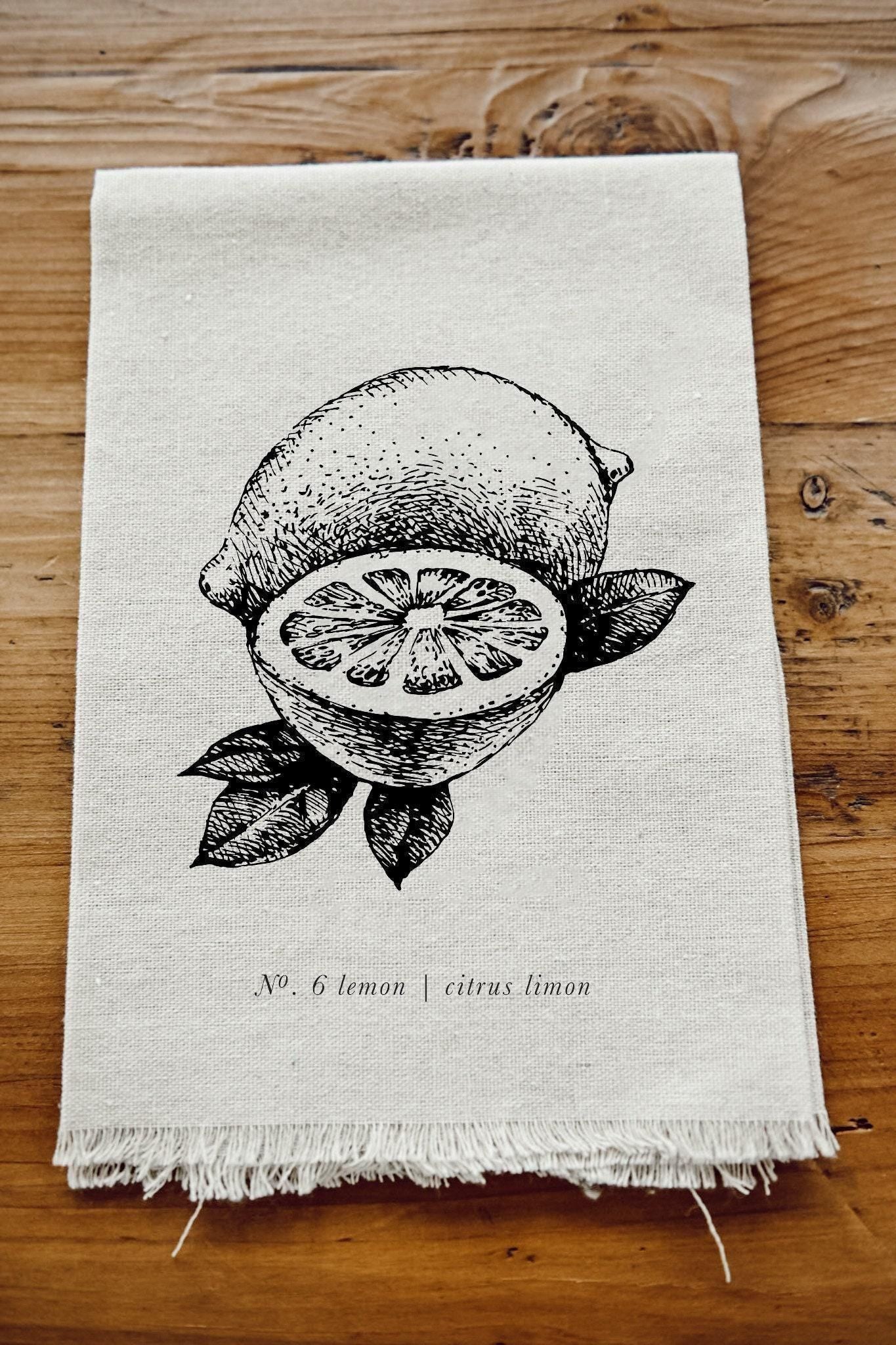 Napkins - Fruits + Veggies Black & White