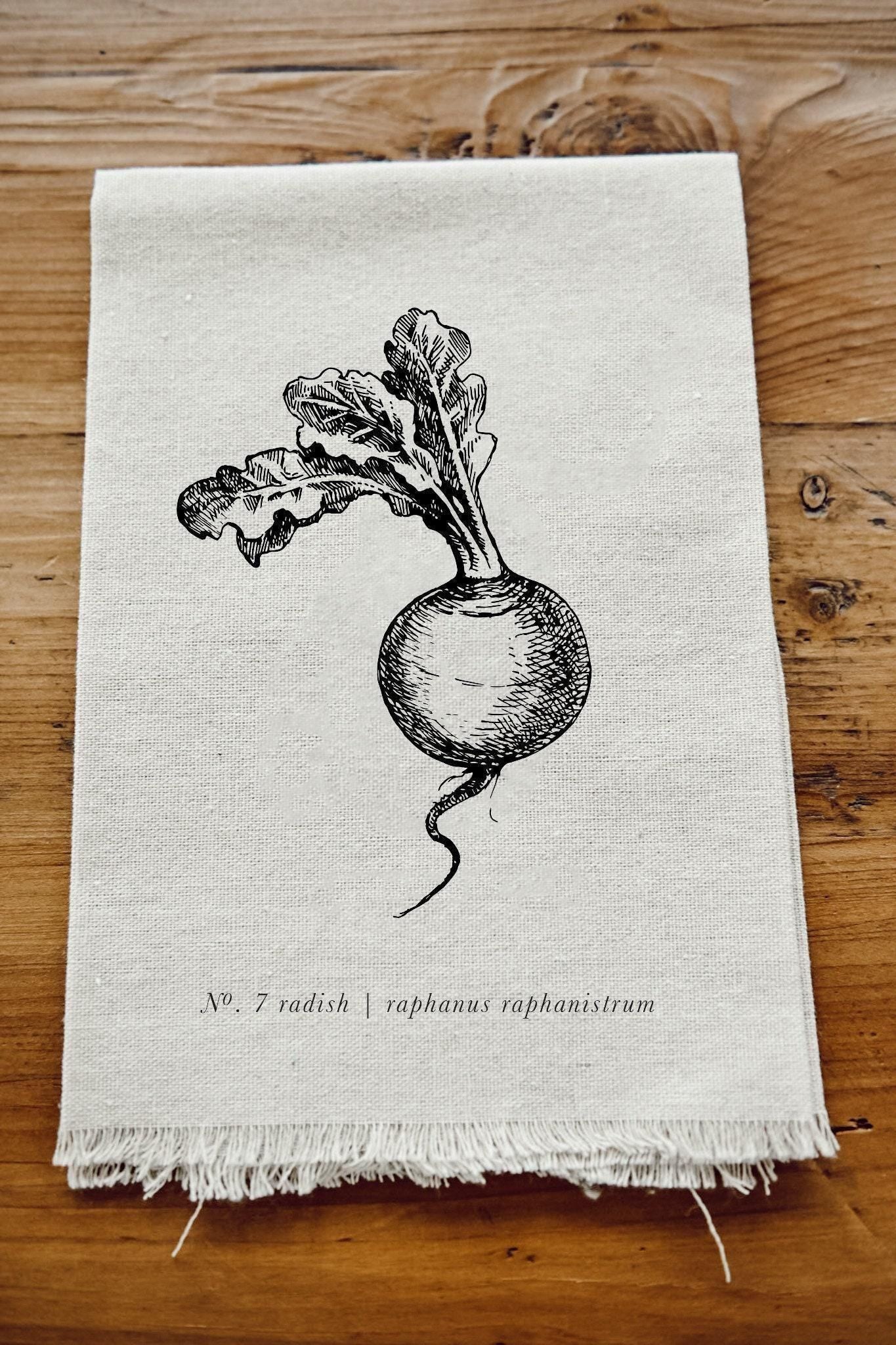 Napkins - Fruits + Veggies Black & White