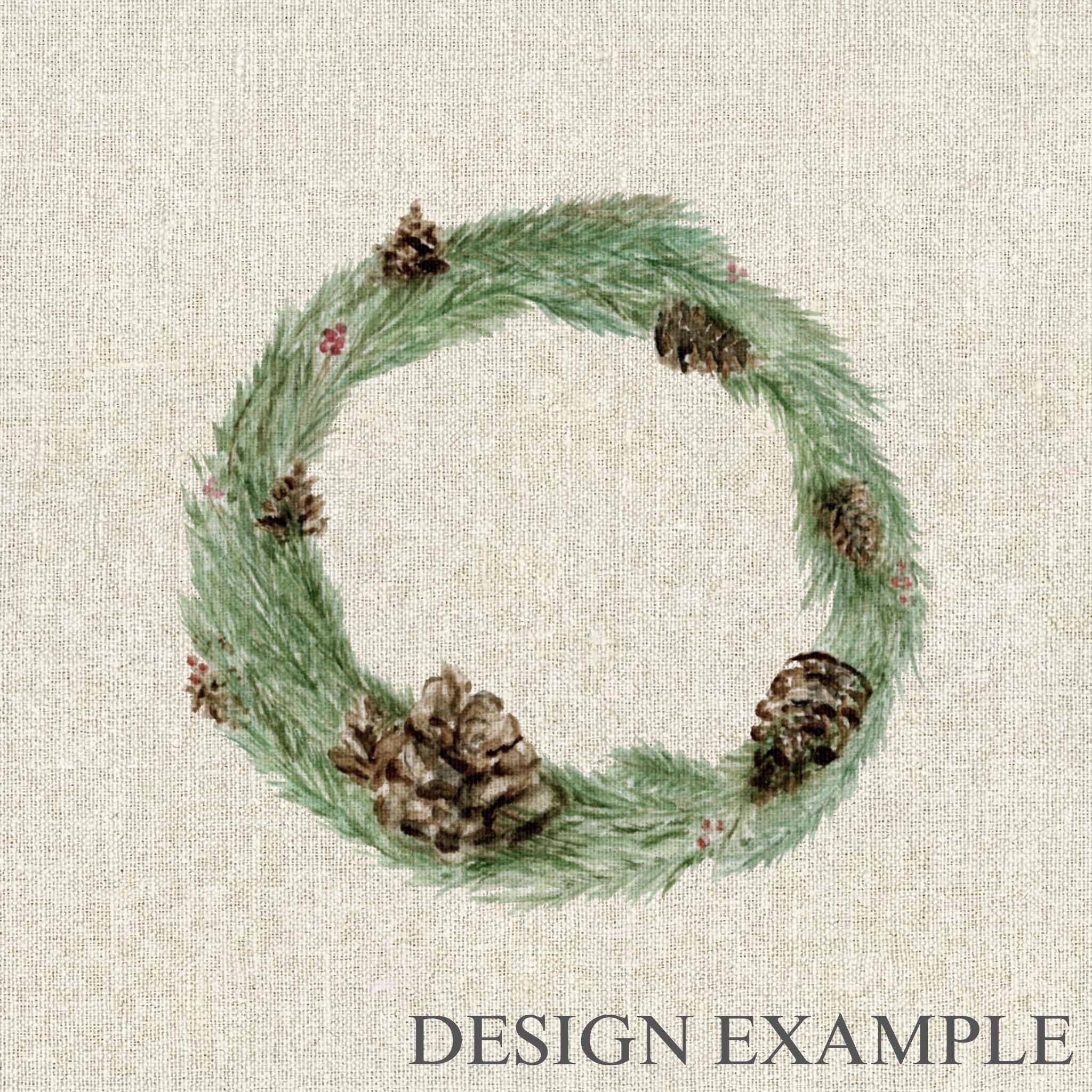 Napkins - Wreath Watercolor