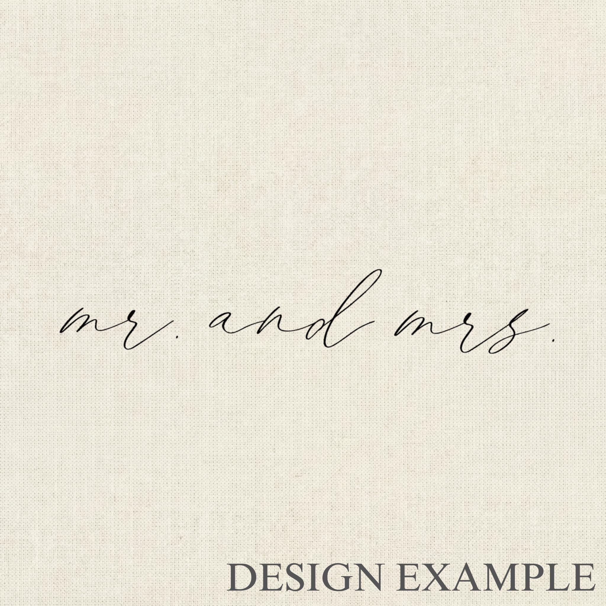 Wine Bags - Mr and Mrs Calligraphy