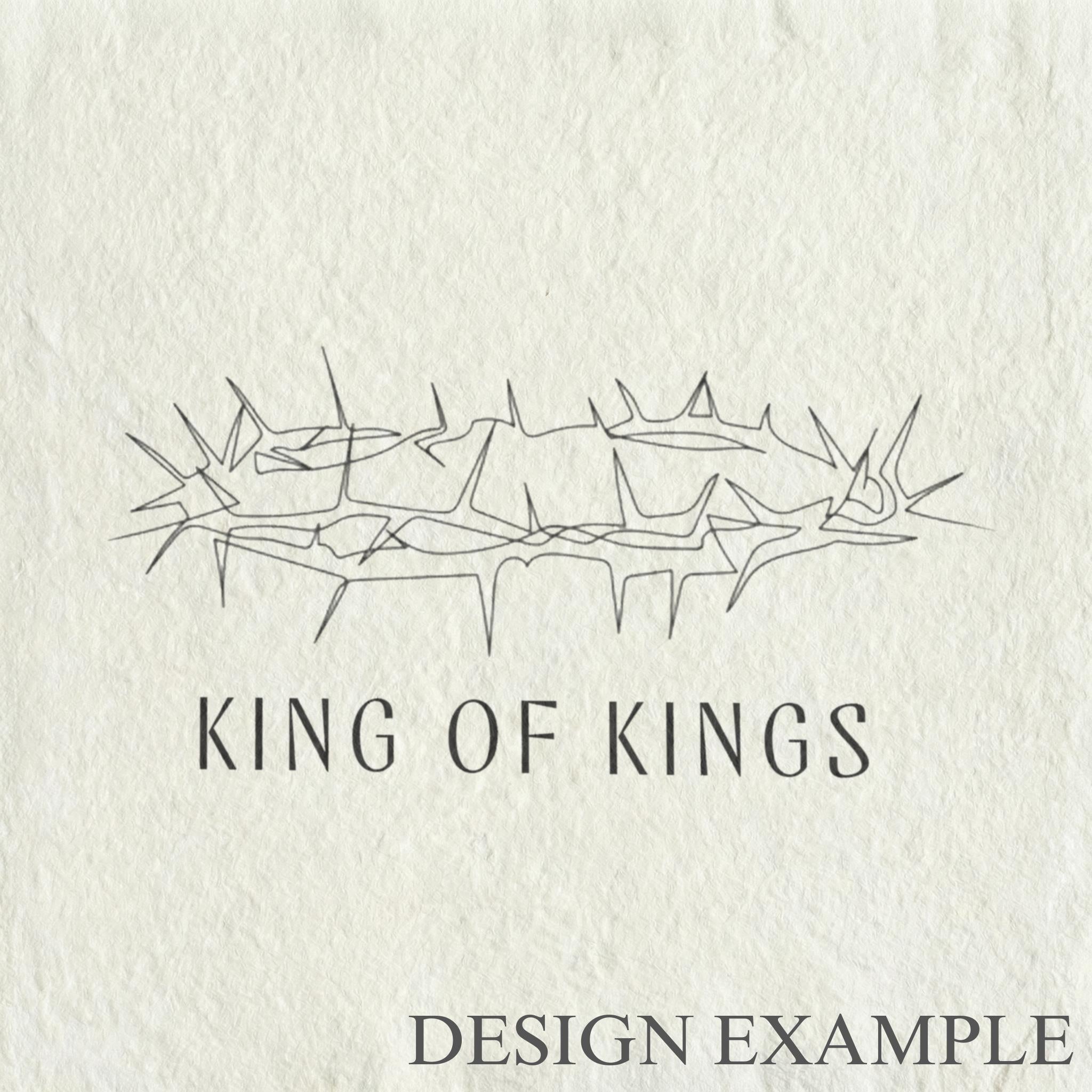 Glass Table Frames & Cards - King of Kings