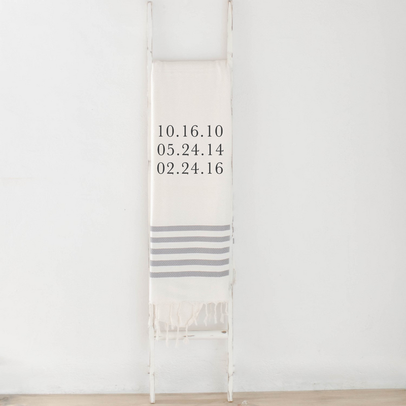 Personalized Special Date Throw Blanket