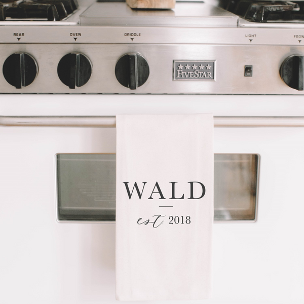 Personalized Last Name Kitchen Towel