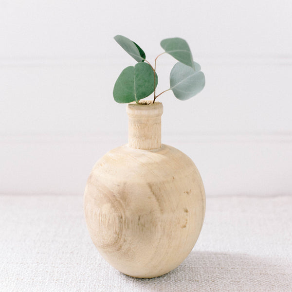Single Stem Wood Vase