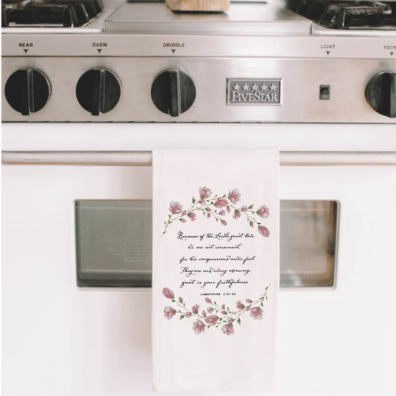 Lamentations 3 Tea Towel