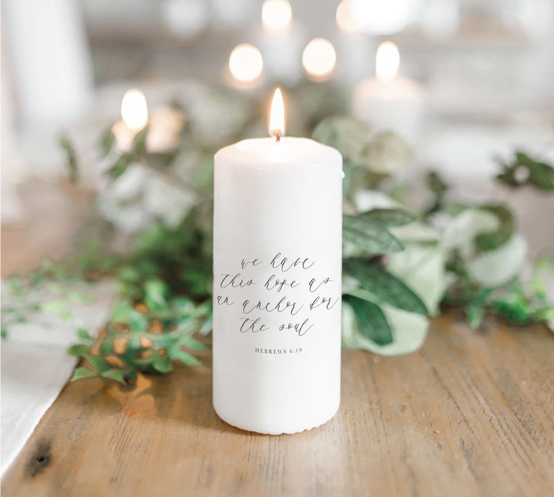 We Have This Hope Verse Candle