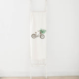 Floral Bike Watercolor Throw Blanket