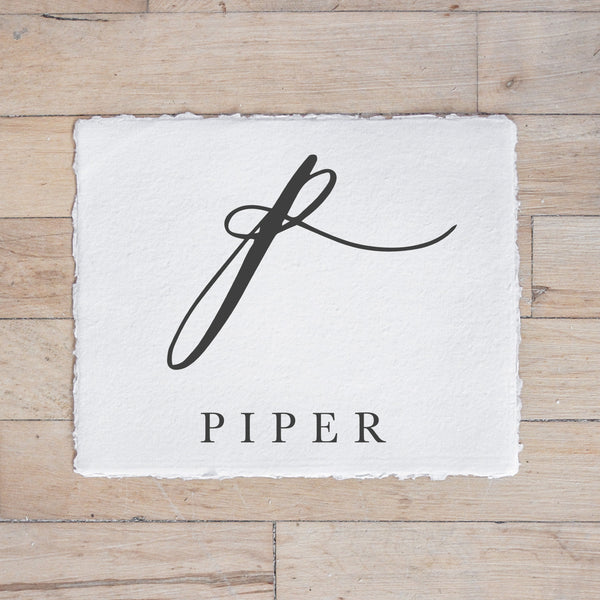 Personalized Calligraphy Initial Print