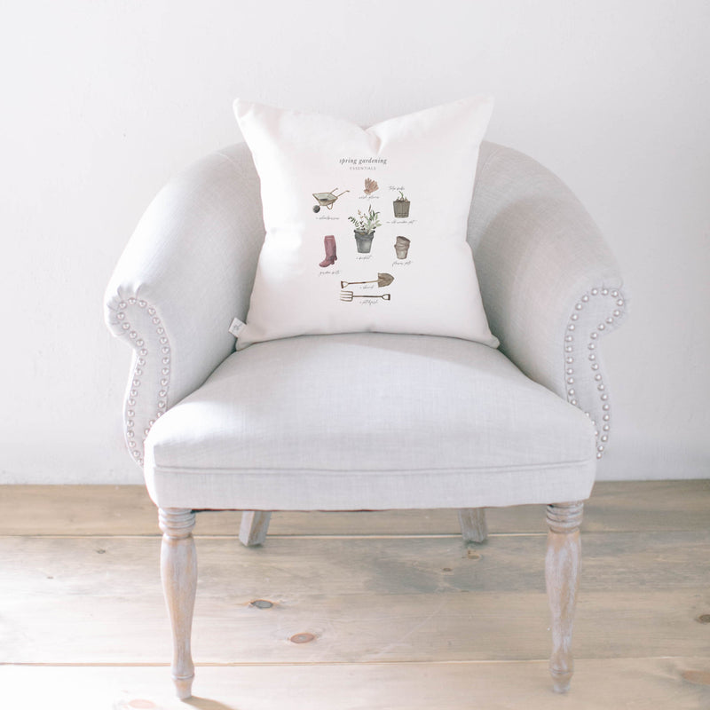 Garden Essentials Watercolor Pillow