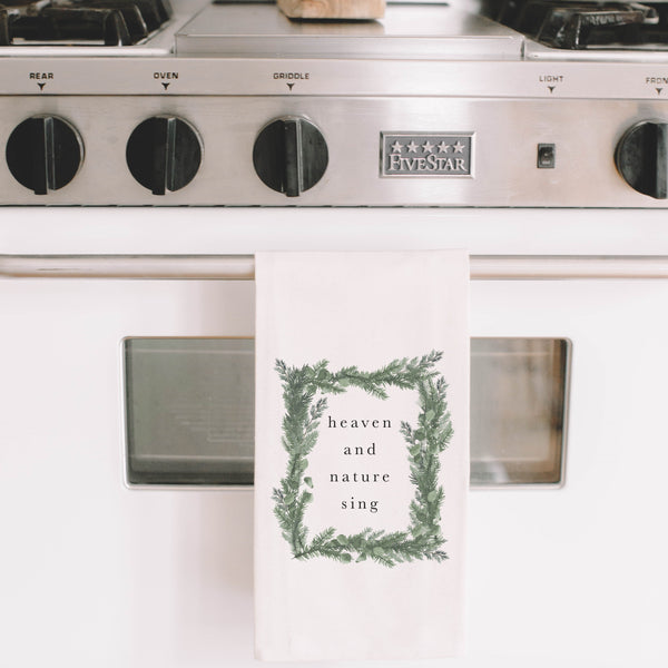 Heaven and Nature Watercolor Tea Towel