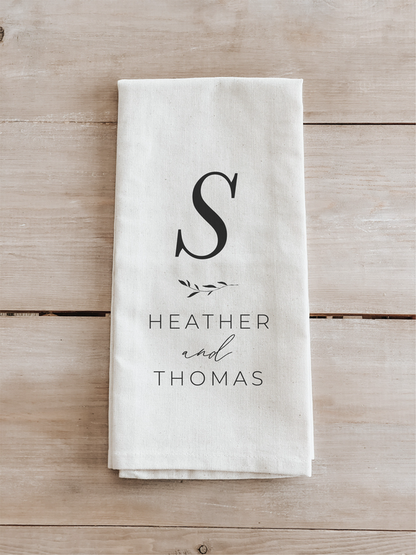 Personalized Initials and Names Kitchen Towel