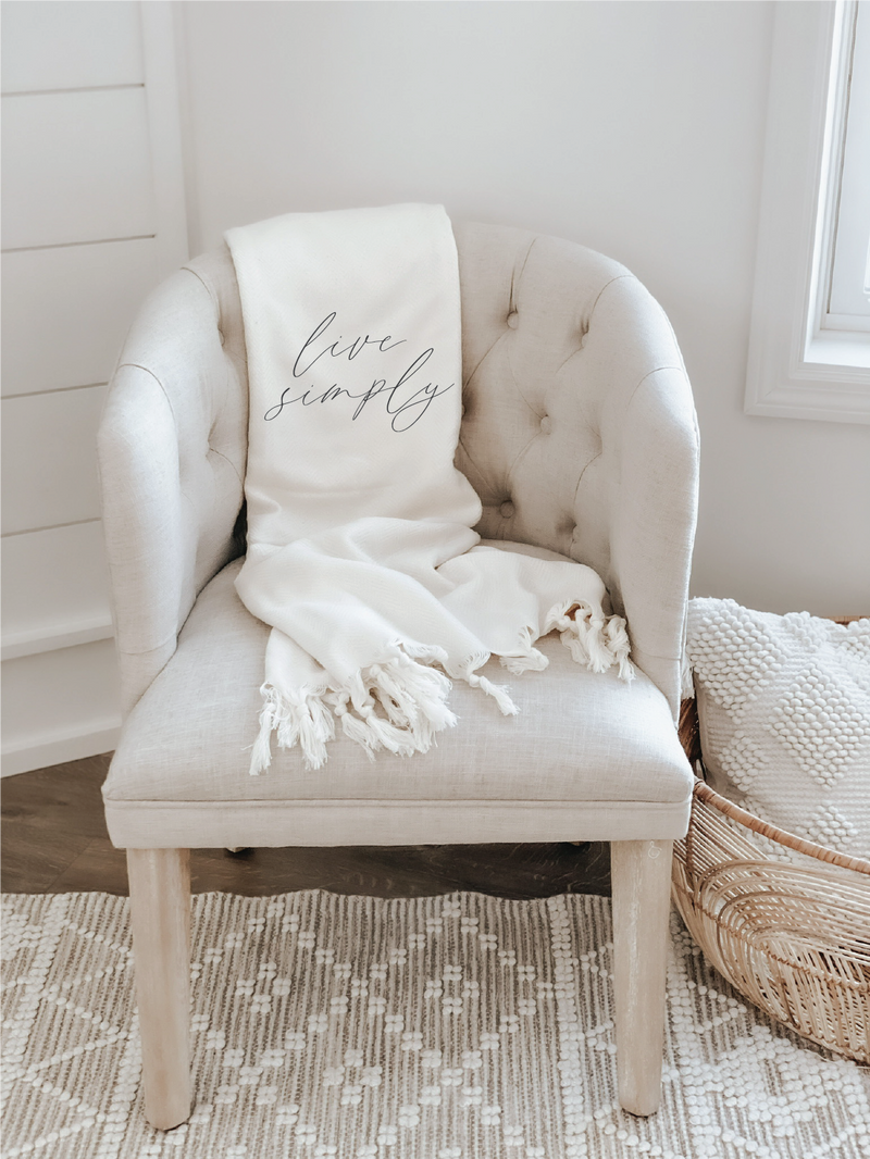 Live Simply Throw Blanket