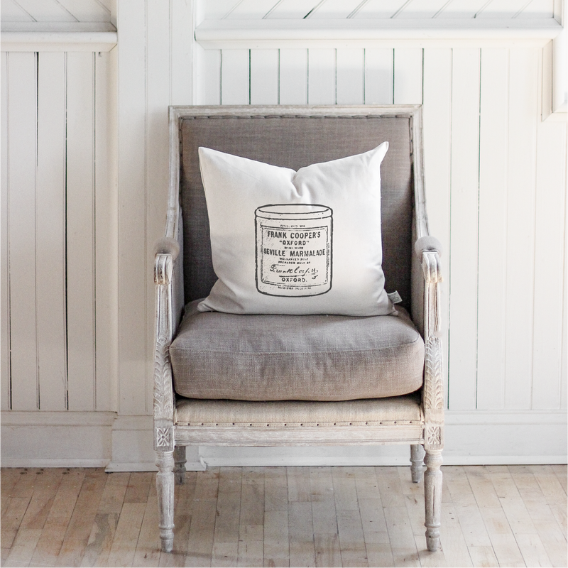 Vintage Marmalade Jar Pillow