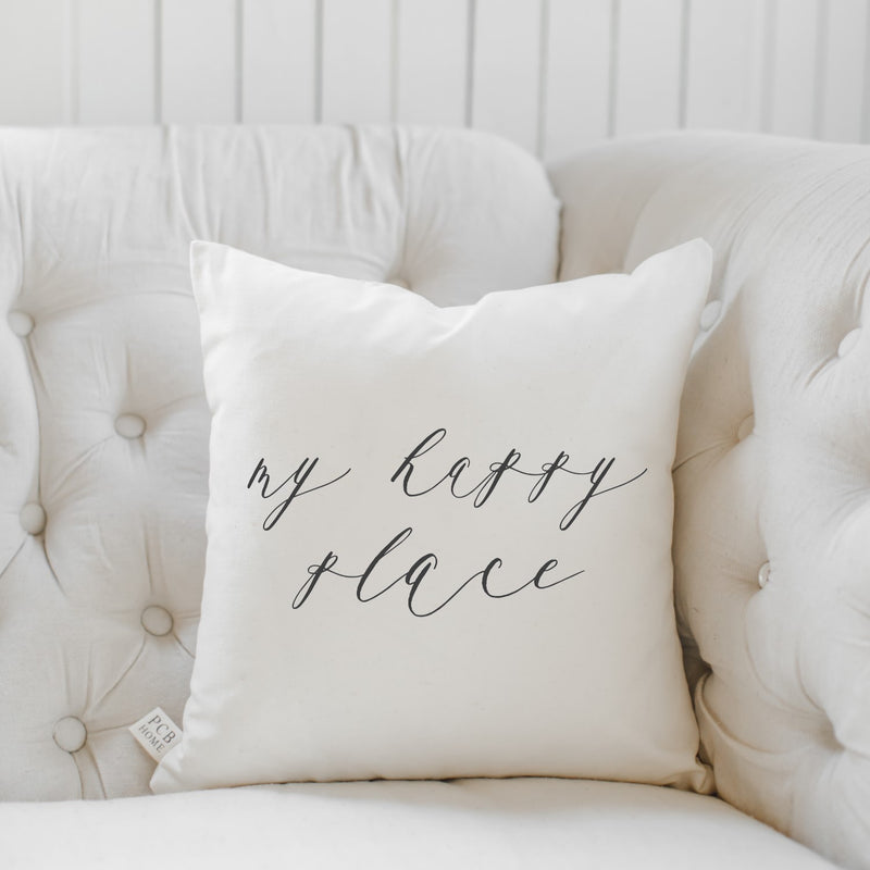 My Happy Place Pillow