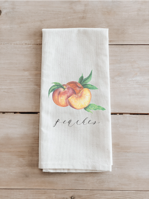 Watercolor Vegetables Tea Towel