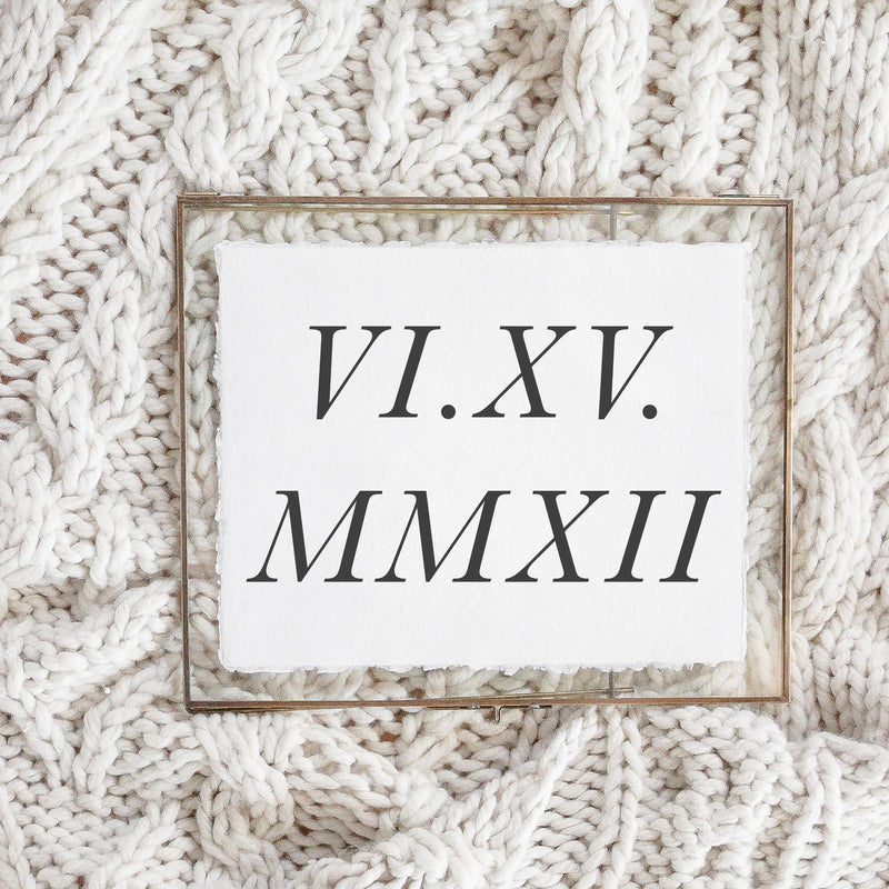 Personalized Roman Numeral Date Print