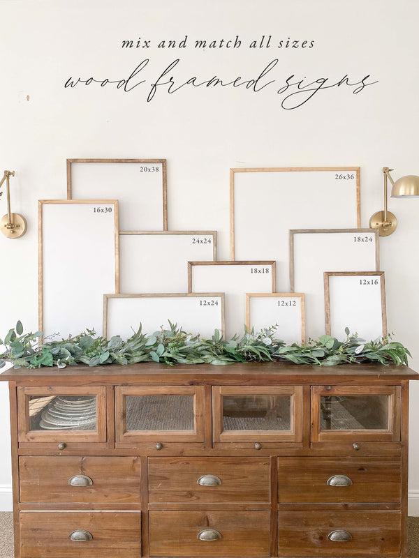 Holly Wood Framed Sign