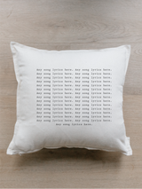 Personalized Song Lyrics Pillow