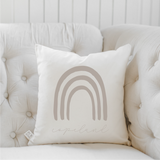 Taupe Rainbow Pillow
