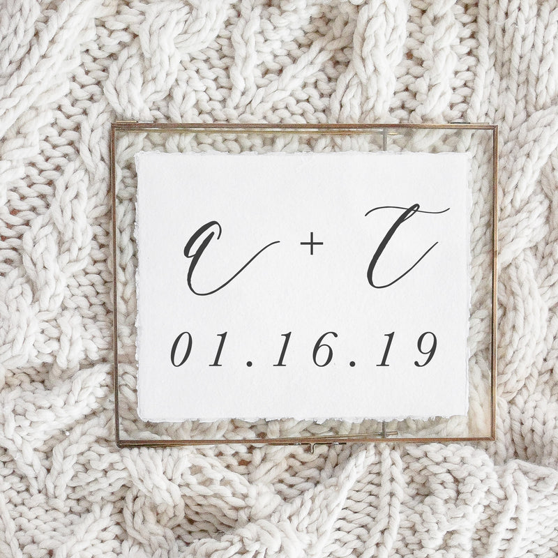 Personalized Two Initials and Date Print