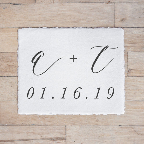 Personalized Two Initials and Date Print