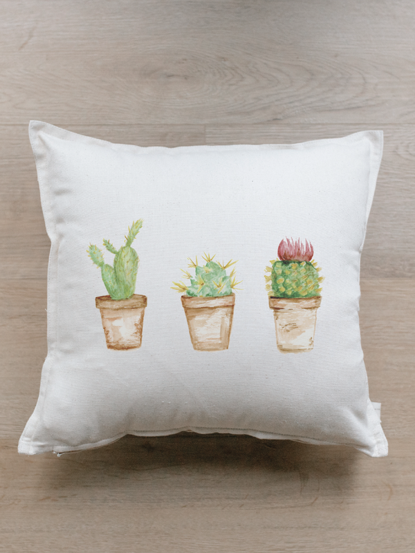 Cactus Watercolor Pillow