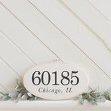 Personalized Zip Code Faux Embroidery Hoop